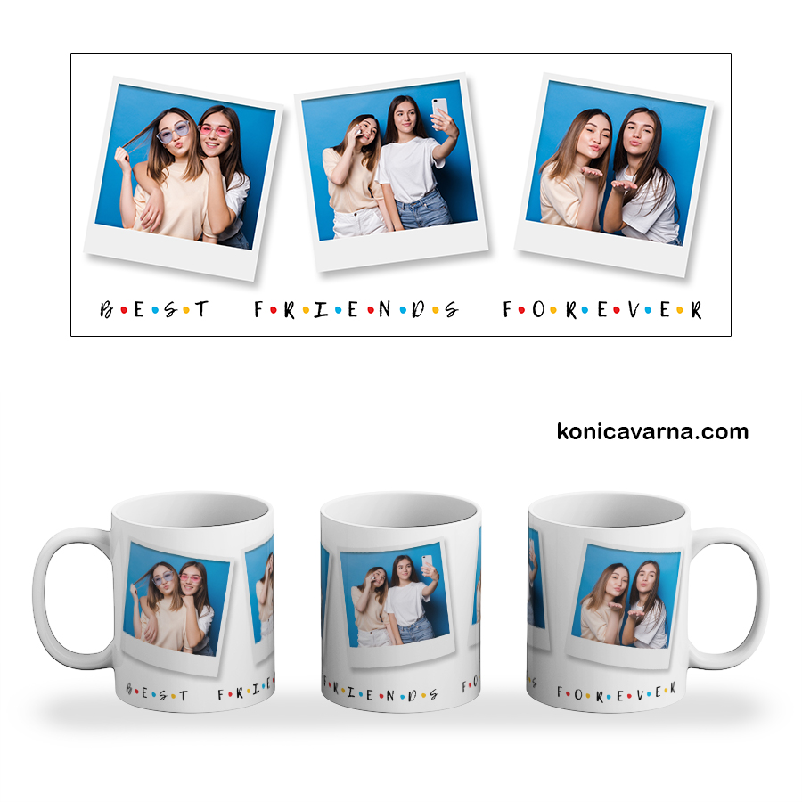 Чаша готов дизайн Best Friends Forever със снимки